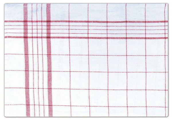 Twill Check Tea Towel Kitchen Towels - White - Pack of 12 - quick-cleaning-supplies