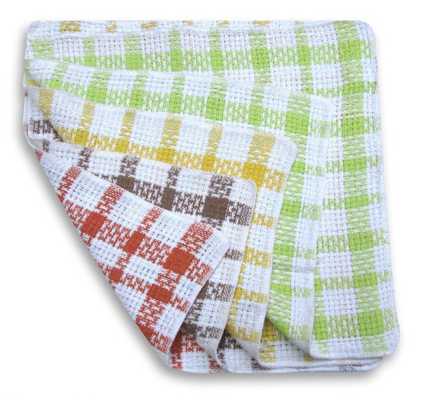 Waffle Dishcloths 100% Cotton Checked Dish Cloths Pack Of 12 - quick-cleaning-supplies